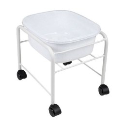BRODZIK DO PEDICURE PROSTY Z KÓŁKAMI BIAŁY 131510