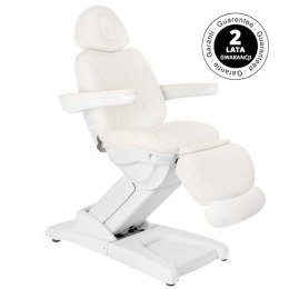 FOTEL KOSMETYCZNY ELEKTR. AZZURRO 871 4 SILN. BIAŁ