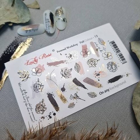 NAKLEJKI NA PAZNOKCIE FOIL COLOR GOLD-13 NAKLEJKI NA PAZNOKCIE FOIL COLOR GOLD-13
