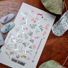 NAKLEJKI NA PAZNOKCIE FOIL COLOR SILVER-16