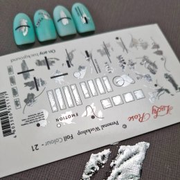 NAKLEJKI NA PAZNOKCIE FOIL COLOR SILVER-21