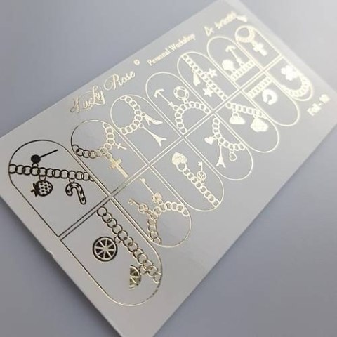 NAKLEJKI NA PAZNOKCIE FOIL GOLD-10 NAKLEJKI NA PAZNOKCIE FOIL GOLD-10