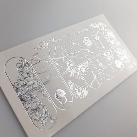 NAKLEJKI NA PAZNOKCIE FOIL SILVER-6 NAKLEJKI NA PAZNOKCIE FOIL SILVER-6