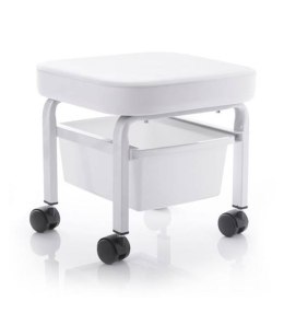 Taboret kosmetyczny do pediciure z pojemnikiem