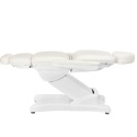 FOTEL KOSMETYCZNY ELEKTR. AZZURRO 871 4 SILN. BIAŁ