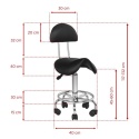 TABORET KOSMETYCZNY 6001 CZARNY 118591