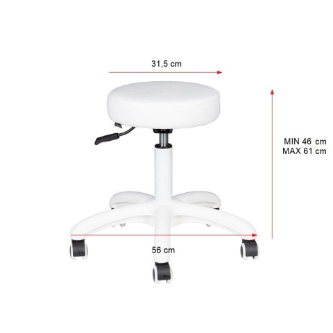 TABORET KOSMETYCZNY AM-303 BIAŁY 134992 TABORET KOSMETYCZNY AM-303 BIAŁY 134992