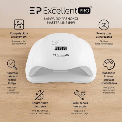 Lampa do paznokci Excellent Pro 54W Master line biała