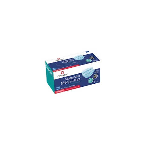 Maska Medyczna OPHARM 50szt. - niebieska