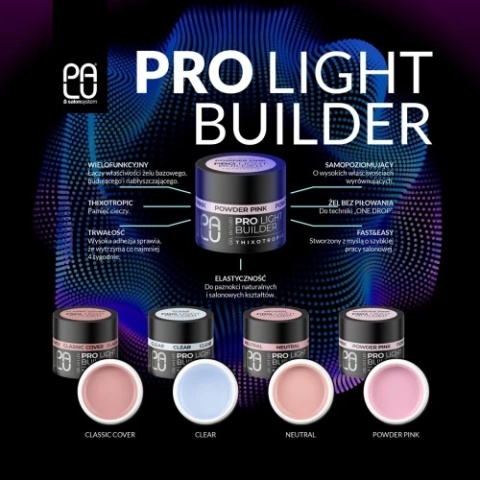 PALU Żel Budujący Pro Light Builder Powder Pink/90